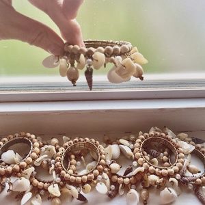 Crate&Barrel Coastal Shell Napkin Rings